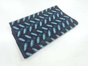 アンティーク　木綿本場久留米絣葉模様はぎれ